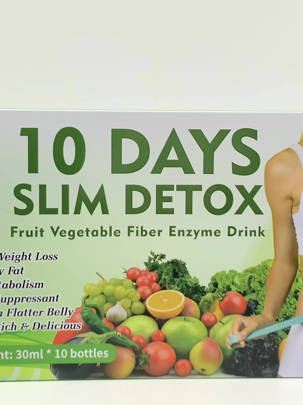 10 Days Slim Detox Fruit & Vegetable Enzyme Drink - Green